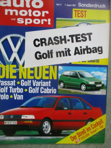 Auto motor sport 1992 vw - motor,