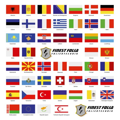 50stk länderfahnen set - 50stk, a4