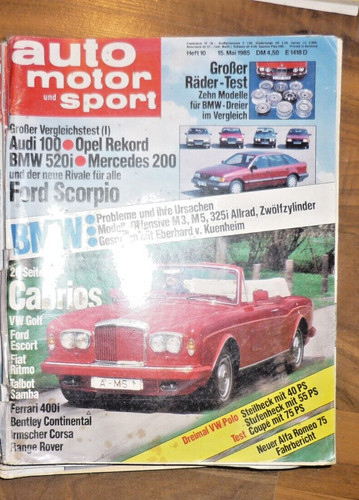 Auto motor sport 1985 - motor,