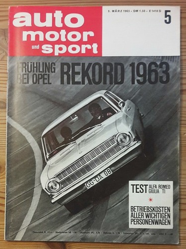 Auto motor sport opel - motor, 05/63