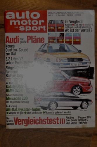 Auto motor sport - 1985, audi